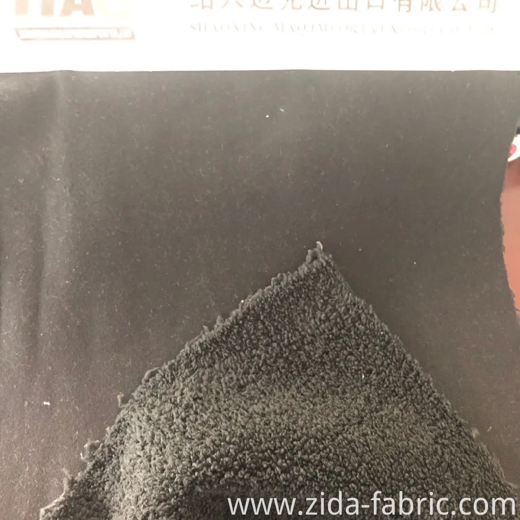 100% Polyester Shu Velveteen Fleece Fabric with Dyed